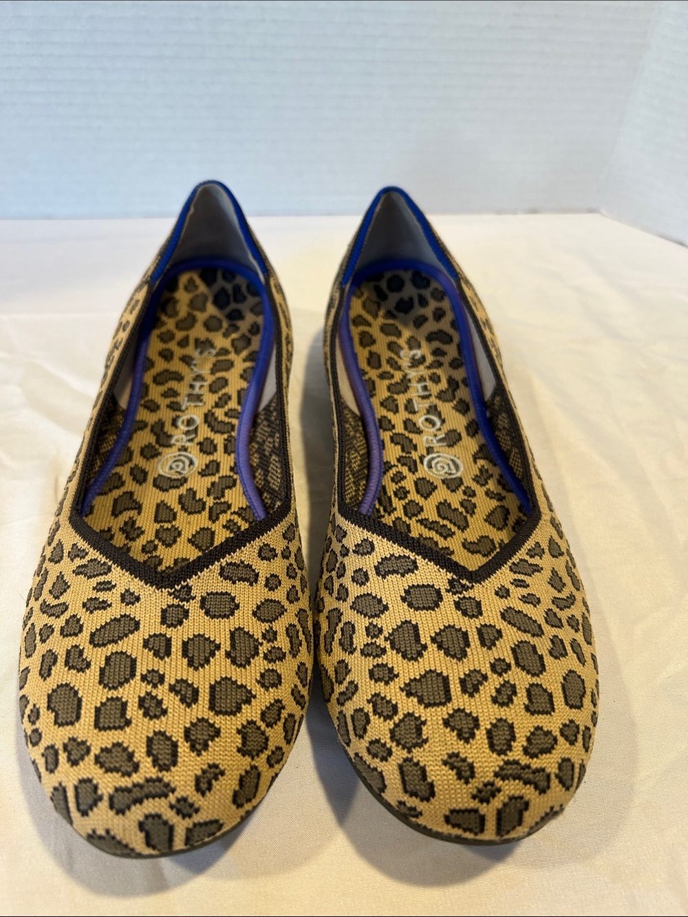 Rothy's Leopard Print Slip-On Ballet Flats Round Toe